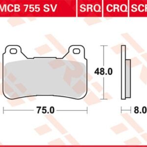 Plăcuțe de frână MCB755SCR