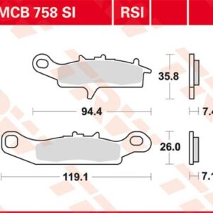 Plăcuțe de frână MCB758RSI