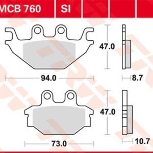 Plăcuțe de frână MCB760SI