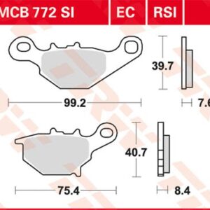 Plăcuțe de frână MCB772SI