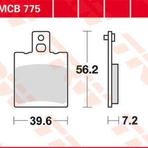 Plăcuțe de frână MCB775