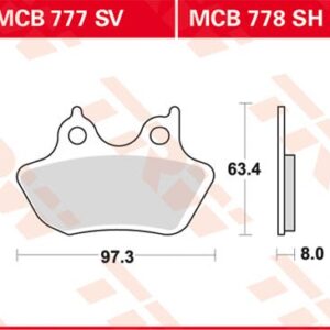 Plăcuțe de frână MCB777SV