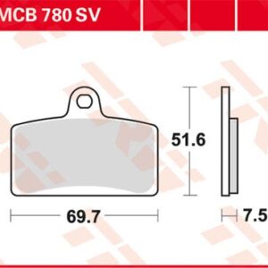 Plăcuțe de frână MCB780SV