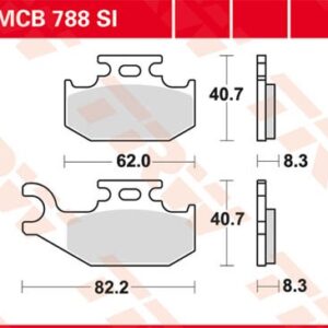 Plăcuțe de frână MCB788SI