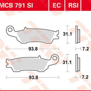 Plăcuțe de frână MCB791EC