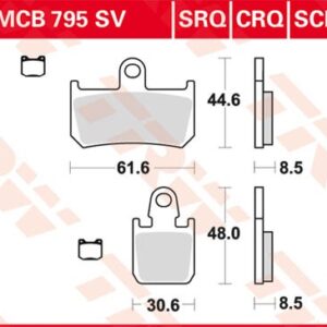 Plăcuțe de frână MCB795CRQ