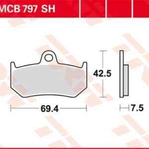 Plăcuțe de frână MCB797SH