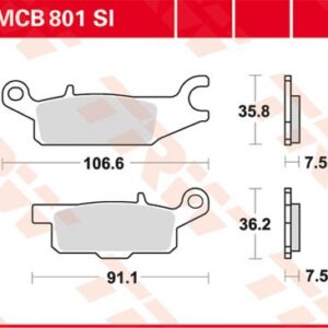 Plăcuțe de frână MCB801SI