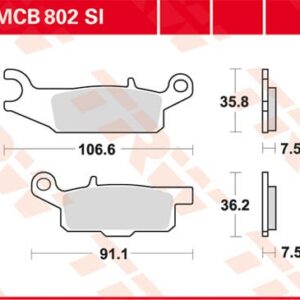 Plăcuțe de frână MCB802SI