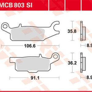 Plăcuțe de frână MCB803SI