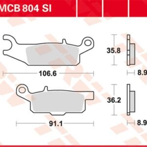 Plăcuțe de frână MCB804SI