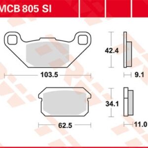 Plăcuțe de frână MCB805SI