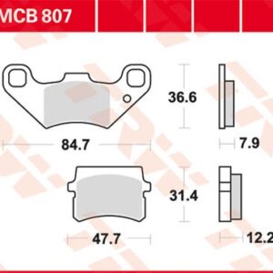 Plăcuțe de frână MCB807