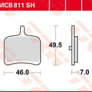 Plăcuțe de frână MCB811SH