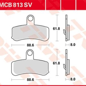 Plăcuțe de frână MCB813SV