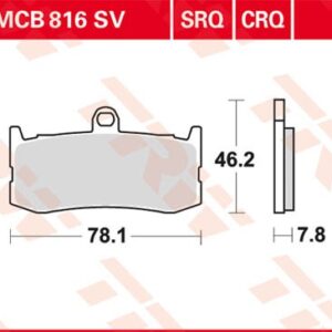 Plăcuțe de frână MCB816SV