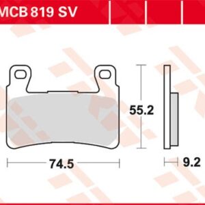 Plăcuțe de frână MCB819SV