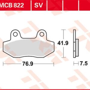 Plăcuțe de frână MCB822