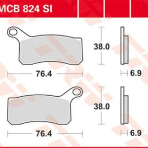 Plăcuțe de frână MCB824SI