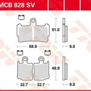 Plăcuțe de frână MCB828SV