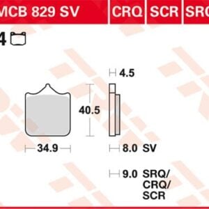 Plăcuțe de frână MCB829CRQ