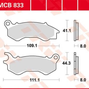 Plăcuțe de frână MCB833