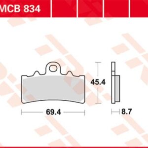 Plăcuțe de frână MCB834