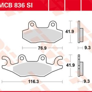 Plăcuțe de frână MCB836SI