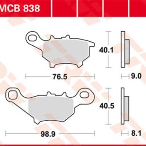 Plăcuțe de frână MCB838