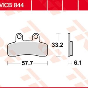 Plăcuțe de frână MCB844