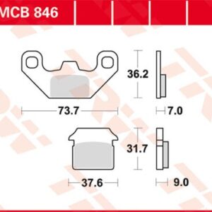 Plăcuțe de frână MCB846