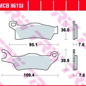 Plăcuțe de frână MCB861SI