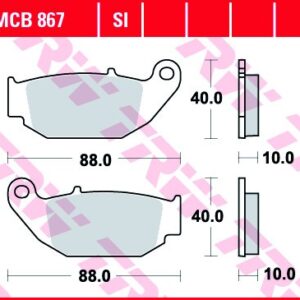 Plăcuțe de frână MCB867SI