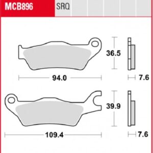 Plăcuțe de frână MCB896