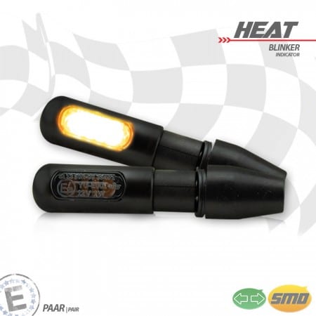 Semnalizări SMD moto HEAT, negru