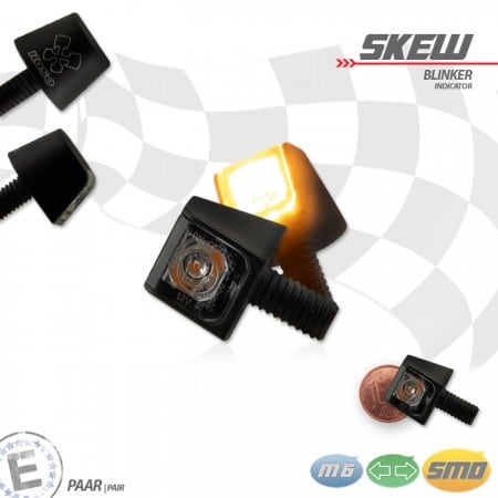Semnalizări SMD moto SKEW, negru