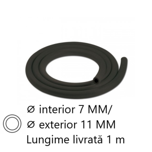 Tub cu diametrul interior de 7 mm și diametrul exterior de 11 mm, disponibil în lungimea de 1 metru. Ideal pentru diverse aplicații tehnice și industriale.