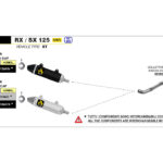 Galerie evacuare ARROW in Titan pentru Aprilia RX125 / SX125 Anul modelului 2021-2022