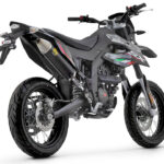 Tobă finală ARROW DARK THUNDER Aluminium negru pentru Aprilia RX125 / SX125 Anul modelului 2021-2023