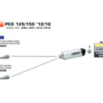 Galerie evacuare ARROW Racing pentru Honda PCX125 2012-  / PCX150 2012-16 / SH125i 2017-  / SH150i 2017-  , fără catalizator