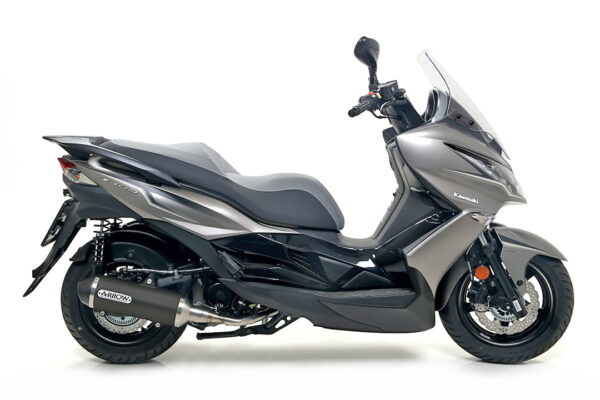 Tobă finală ARROW DARK URBAN pentru Kawasaki J300 2017, Aluminium negru