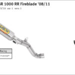 Tobă finală ARROW Racing GP2 pentru Honda CBR1000RR 2008-13 din Titan