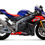 Tobă finală ARROW Racing PISTA cu țeavă intermediară din titan pentru Aprilia RSV4 1100 Factory 2021-
