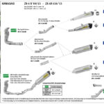Tobă finală ARROW Racing GP2 pentru Kawasaki ZX6R 2009-14/2013-16 din Titan
