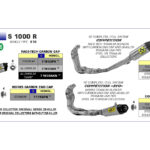 Sistem complet de Tobă finală ARROW FULL TITANIUM WORKS COMPETITION pentru BMW S1000R, Anul modelului 2014-2016