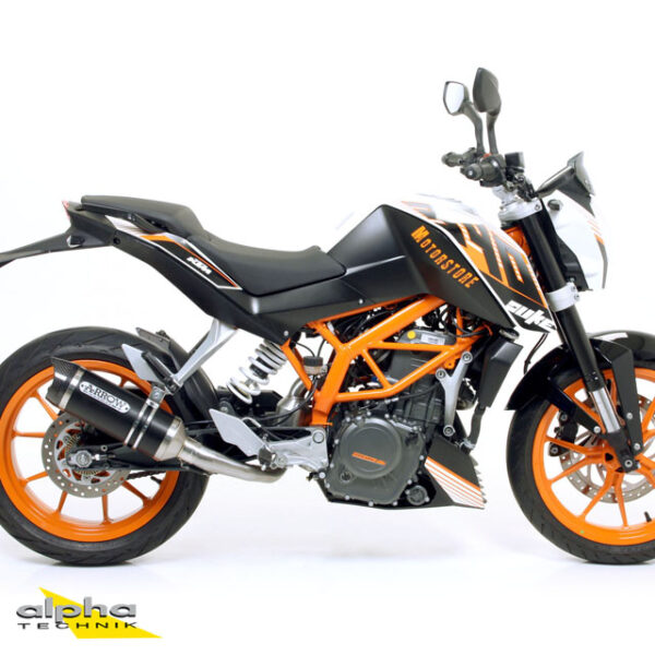 Tobă finală ARROW Aluminium DARK THUNDER pentru KTM 125RC / 390RC / 390 Duke 2013-2016