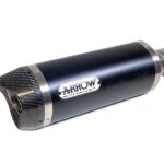 Tobă finală ARROW DARK THUNDER pentru Yamaha MT07 / Tracer 700 2014-2020, Aluminiu negru cu capac din carbon (Doar cu Galerie evacuare ARROW)