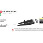 Tobă finală ARROW DARK PRO-RACE pentru Honda CB1100 2017-, Oțel inoxidabil negru