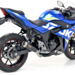 Tobă finală ARROW DARK PRO RACE pentru Suzuki GSX-250R 2017-, Oțel inoxidabil negru