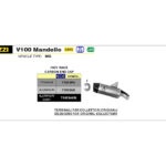 Tobă finală ARROW INDY RACE DARK Aluminium pentru Moto Guzzi V100 Mandello Anul modelului 2023-